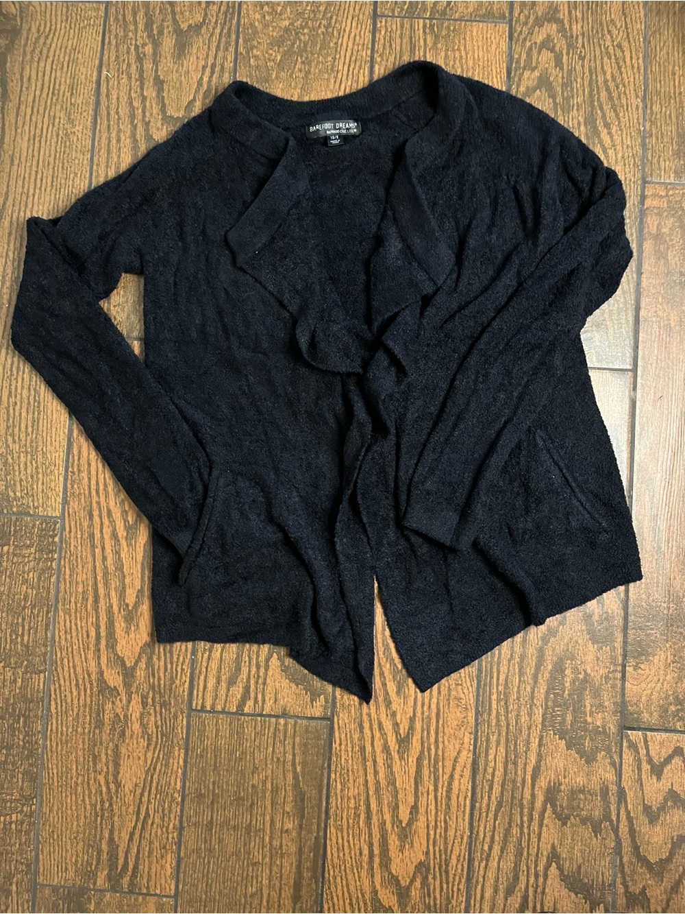 Barefoot Dreams Black Cozy Open-Front Women's Cardigan